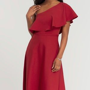 NEVER WORN* Red one shoulder formal dress